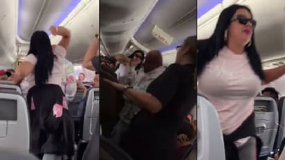 ಫ್ಲೈಟಲ್ಲಿ ಹುಡ್ಗೀರ ನೋಡಿದ ಗಂಡ: ಹೆಂಡ್ತಿಯಿಂದ ಸರಿ ಬಾಸುಂಡೆ ಉಂಡ!