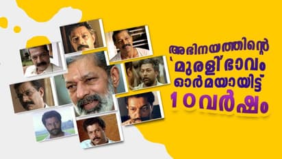 'ശേഖരേട്ടനും' 'ജോണി'യുമൊക്കെ മായാതെയുണ്ട്; മുരളിയുടെ ഓര്മ്മയ്ക്ക് പത്ത് വയസ്