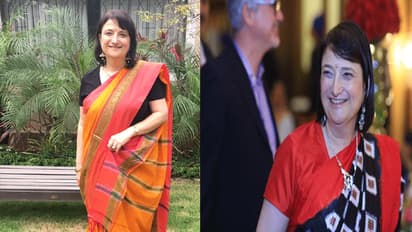 చేనేత దుస్తుల్లో అమెరికన్ మాజీ కాన్సుల్ జనరల్