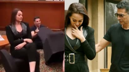 അക്ഷയ് കുമാറിനെ തള്ളിയിട്ട് സൊനാക്ഷി സിൻഹ, 'മിഷൻ മംഗൾ' പ്രമോഷൻ വീഡിയോ വൈറൽ