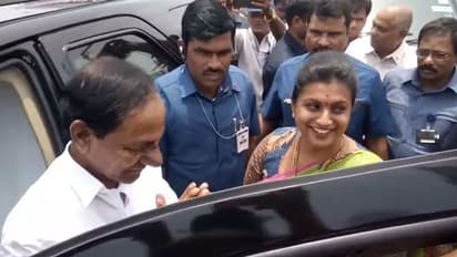 అప్పట్లో కేసీఆర్ పై రోజా బార్, దర్బార్ వ్యాఖ్యలు: ఇప్పుడు వేచి ఉండి స్వాగతం