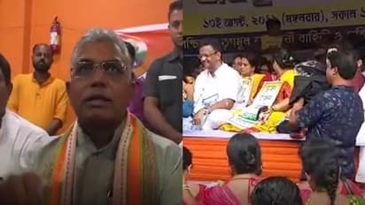 পুজোর টাকা সরিয়েই আয়কর আতঙ্ক, তৃণমূলের বিক্ষোভ নিয়ে কটাক্ষ দিলীপের