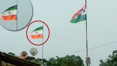 পার্টি অফিসে উল্টো জাতীয় পতাকা, বিরোধীদের চক্রান্ত দেখছেন তৃণমূল নেতারা