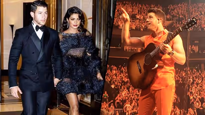 Nick Jonas signals 'I Love You' to Priyanka Chopra during live concert