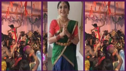 ശോഭയാത്രയില് ഭാരതാംബയായി ചുവടുവെച്ച് നടി അനുശ്രീ; ഇതില് രാഷ്ട്രീയം കാണേണ്ടെന്നും താരം