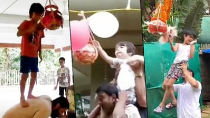 Watch: Celeb kids Taimur, Azad, Viaan celebrate Krishna Janmashtami; break dahi handi