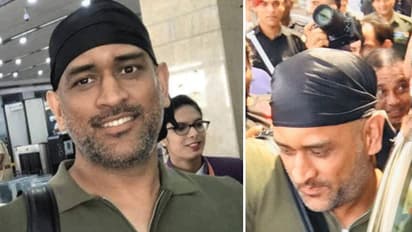 తలకు బంధన్.. న్యూలుక్ లో ధోనీ... ఫోటోలు వైరల్