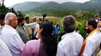 10 ನಿಮಿಷದಲ್ಲಿ ಬಿಎಸ್ವೈ ನೆರೆ ಪರಿಶೀಲನೆ: ಬೆಂಗಳೂರಿಗೆ ದೌಡಾಯಿಸಿದ ಸಿಎಂ!