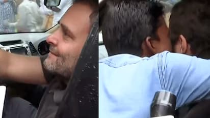 ராகுல் காந்திக்கு இறுக்கி அணைச்சு ஒரு உம்மா... வயநாட்டில் வாலிபரின் ஆர்வக்கோளாறு!