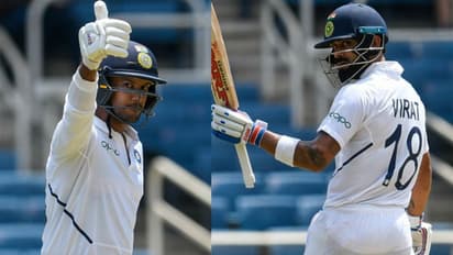 ಮಯಾಂಕ್ -ಕೊಹ್ಲಿ ಫಿಫ್ಟಿ: ಬೃಹತ್ ಮೊತ್ತದತ್ತ ಭಾರತ