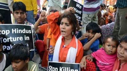 Shame on Pakistan: India summons Pak official, stages protest over abduction of Hindu girls