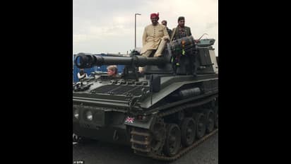 പട്ടാള ടാങ്കില്‍ വരന്‍റെ 'മാസ് എന്‍ട്രി'