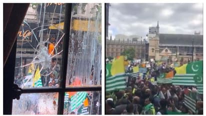 লন্ডনে কাশ্মীরিদের বিক্ষোভ দখলের চেষ্টা, জুতো-পচা ডিম খেলেন ইমরানের চার দূত