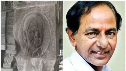 തെലങ്കാന മുഖ്യമന്ത്രിയുടെ ചിത്രം ക്ഷേത്രച്ചുമരില്; പ്രതിഷേധവുമായി പ്രതിപക്ഷം, വിവാദം