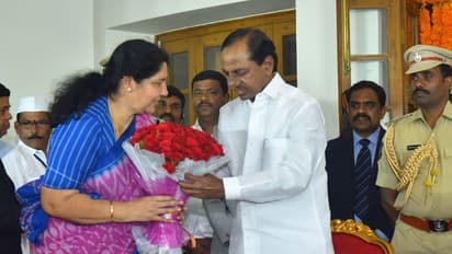 కేసీఆర్ కొత్త మంత్రుల ప్రమాణ స్వీకారం (ఫోటోలు)