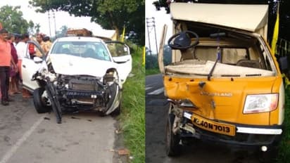 കാറും പിക്കപ്പ് വാനും കൂട്ടിയിടിച്ച് മൂന്ന് പേർക്ക് പരിക്ക്