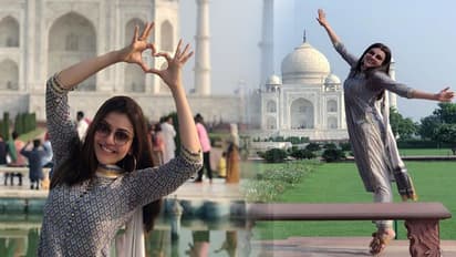 తాజ్ మహల్ ముందు కాజల్ కేరింతలు