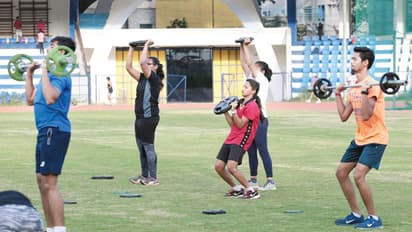 ಕಂಠೀರವ ಅಥ್ಲೀಟ್‌ಗಳಿಗೆ ಮೈದಾನವೇ ಜಿಮ್‌!