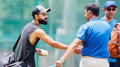 ದ್ರಾವಿಡ್ ಭೇಟಿಯಾದ ಕೊಹ್ಲಿ; ನಿಜವಾದ ದಿಗ್ಗಜರ ಸಮಾಗಮ ಎಂದ ಫ್ಯಾನ್ಸ್!