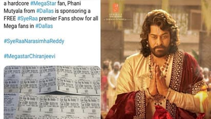 మెగాస్టార్ హార్డ్ కొర్ ఫ్యాన్.. సైరా టికెట్స్ ఫ్రీ