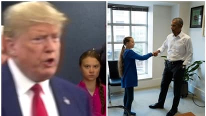 'ഞാനും താനും ഒരു ടീം ആണ് ട്ടോ', കുഞ്ഞു ഗ്രെറ്റയ്ക്ക് കൈ കൊടുത്ത് സ്നേഹത്തോടെ ഒബാമ