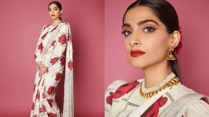 തെയ്യവുമായി സോനം, കയ്യടിച്ച് ഫാഷന്‍ ലോകം; ഈ സാരിയുടെ പിന്നില്‍ ഒരു മലയാളിയുണ്ട്