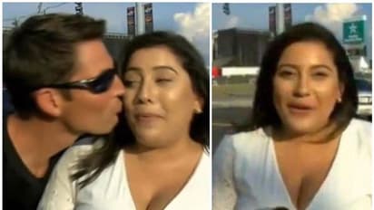 ലൈവ് റിപ്പോര്‍ട്ടിങിനിടെ മാധ്യമപ്രവര്‍ത്തകയെ ചുംബിച്ചു; യുവാവിനെതിരെ കേസ്