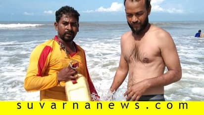 ಗೋಕರ್ಣ : ಬೀಚಲ್ಲಿ ಮುಳುಗುತ್ತಿದ್ದ ಪ್ರವಾಸಿಗನ ರಕ್ಷಣೆ