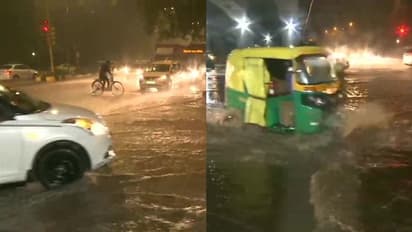 ദില്ലിയിൽ കനത്ത മഴ; വിമാന സർവ്വീസുകൾ തടസ്സപ്പെട്ടു, റോഡുകൾ വെള്ളത്തിൽ