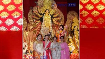 দুর্গা পুজোর আনন্দে মাতলেন বলিউড অভিনেত্রী কাজল