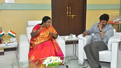 తెలంగాణ గవర్నర్ కు మెగాస్టార్ చిరంజీవి రిక్వస్ట్: ఇంతకీ మేటర్ ఏంటంటే