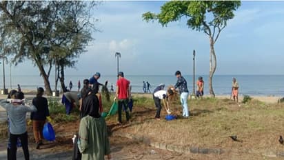 അവർ സേവന സന്നദ്ധരായി; ഭട്ട് റോഡ് ബീച്ചും പാർക്കും വൃത്തിയാകാന് പിന്നെ അധികം സമയം വേണ്ടിവന്നില്ല