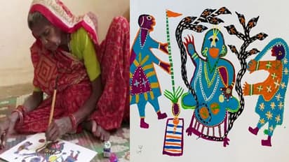 മധ്യപ്രദേശിലെ 80 -കാരിയായ ആദിവാസി സ്ത്രീ വരച്ച ചിത്രം ഇറ്റലിയിലെ പ്രദര്ശനത്തില്...