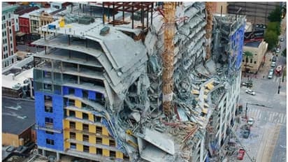 നിര്മ്മാണത്തിലിരുന്ന കെട്ടിടം തകര്ന്നു വീണ് ഒരു മരണം; നിരവധിപ്പേര്ക്ക് പരിക്ക്