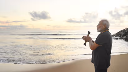 What was PM Modi carrying at Mamallapuram beach while plogging?