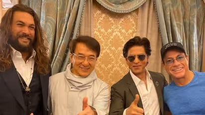 Shah Rukh Khan poses with Jackie Chan, Jason Momoa, Jean-Claude Van Damme (In Pics)