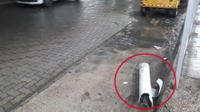 పెద్దమ్మ గుడి మెట్రో స్టేషన్ వద్ద జారిపడిన పైప్.. తప్పిన ప్రమాదం