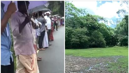 വനം വെട്ടിമാറ്റി തേക്ക് പ്ലാന്റേഷന് ശ്രമം; നഗരസഭയുടെ നേതൃത്വത്തില് പ്രതിഷേധ ചങ്ങല