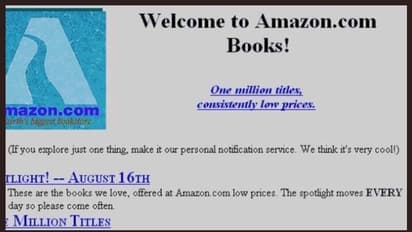 24 കൊല്ലം മുന്പ് ആമസോണ്.കോം ഇങ്ങനെയായിരുന്നു.!