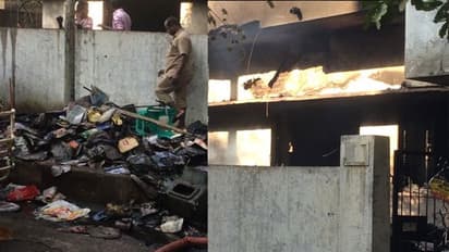 హైదరాబాద్: అక్రమ స్క్రాప్ గోడౌన్ లో అగ్నిప్రమాదం