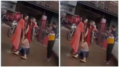 பொண்டாட்டிய ஏமாற்றி விட்டு கள்ளக்காதலியுடன் அஜால் குஜால்..! சினிமா தியேட்டர் வாசலில் முடிய பிடிச்சு ஆட்டு ஆட்டுன்னு ஆட்டிய மனைவி..!