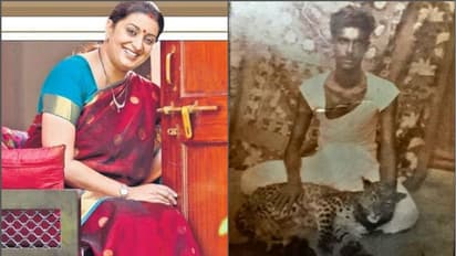 বসে আছেন কোলে চিতাবাঘ নিয়ে, ভালবাসা থেকে ত্যাগ স্মৃতি ইরানি যাবতীয় শিক্ষা এঁর কাছেই