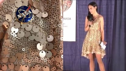 നാസയ്ക്ക് വേണ്ടി പ്രസംഗിച്ചത് തിളങ്ങുന്ന വേഷത്തില്; കാരണം വെളിപ്പെടുത്തി വനിതാ ശാസ്ത്രജ്ഞ