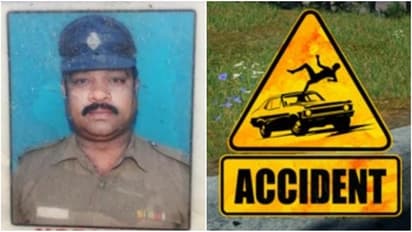 அசுர வேகத்தில் வந்த கார் மோதி தூக்கி வீசப்பட்ட காவல்துறை அதிகாரி..! ரத்தவெள்ளத்தில் துடிதுடித்து பலி..!