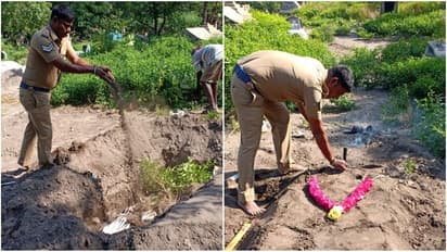 ஆதரவற்ற பிணங்களை அடக்கம் செய்த காவலர்..! முன்னின்று இறுதிச்சடங்குளை செய்த நெகிழ்ச்சி சம்பவம்..!