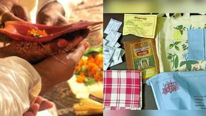 ക്ഷണക്കത്ത് തൂവാലയിൽ, സമ്മാനം തുണിസഞ്ചിയിൽ, ഒപ്പം വിത്തുകളും; വ്യത്യസ്ഥമായി കളക്ടറുടെ വീട്ടിലെ വിവാഹം