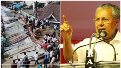 മുഖ്യമന്ത്രി  പ്രസംഗിക്കുന്നതിനിടെ കട്ടപ്പനയിൽ രജിസ്ട്രേഷൻ കൗണ്ടര്‍ തകര്‍ന്നു വീണു