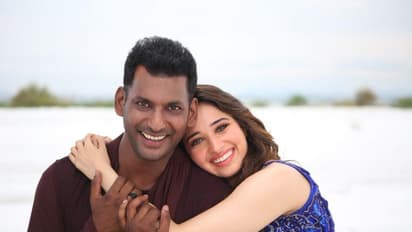 ஆக்ஷன்' படத்தைக் காப்பாற்ற கிளாமர் வீடியோவை கையில் எடுத்த படக்குழு! ஹீரோவுக்காக தமன்னா குலுக்கல் ஆட்டம் போட்ட வீடியோவை வெளியிட்டு சர்ப்ரைஸ்!