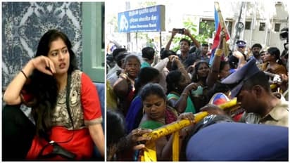 காயத்ரி ரகுராம் காலில் விழுந்து மன்னிப்பு கேட்க வேண்டும்..! அதிரடியாக வீட்டை முற்றுகையிட்டு பரபரப்பை ஏற்படுத்திய திருமாவளவன் ஆதரவாளர்கள்...!