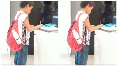 கண்கலங்க வைக்கும் வீடியோ..! வீட்டு பாடம் செய்ய சிறுவன் செய்யும் வேலையை பாருங்க...!